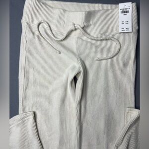Hollister Women’s Ribbed Drawstring Loungewear - Cream, NWT